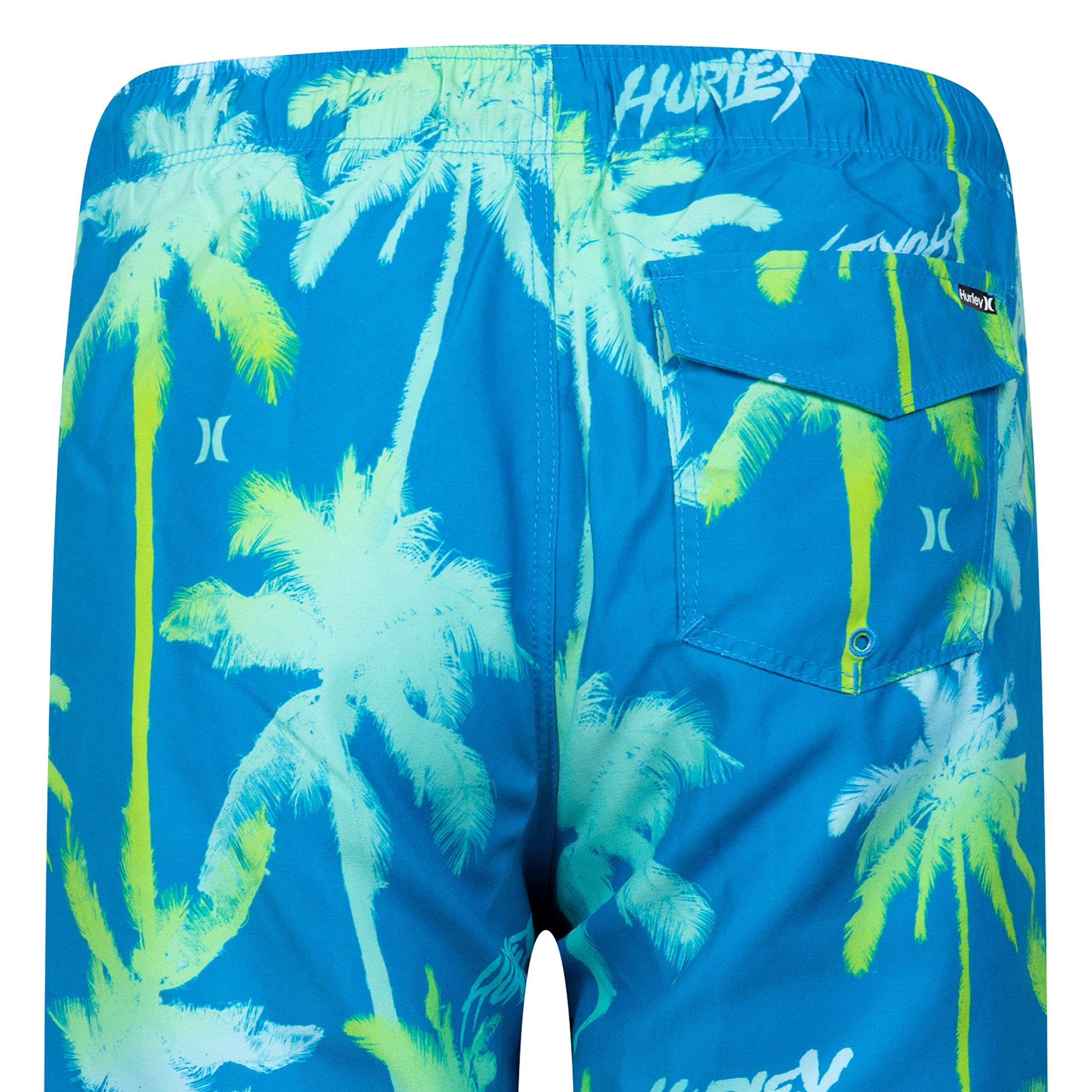 Hurley Boys' Pull On Swim Trunks, Blue Palms, S