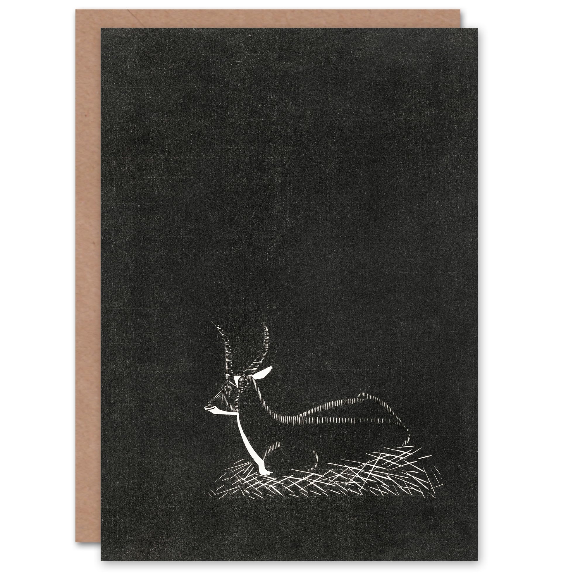 Artery8 Samuel J De Mesquita Art Card Stylised Waterbuck Painting