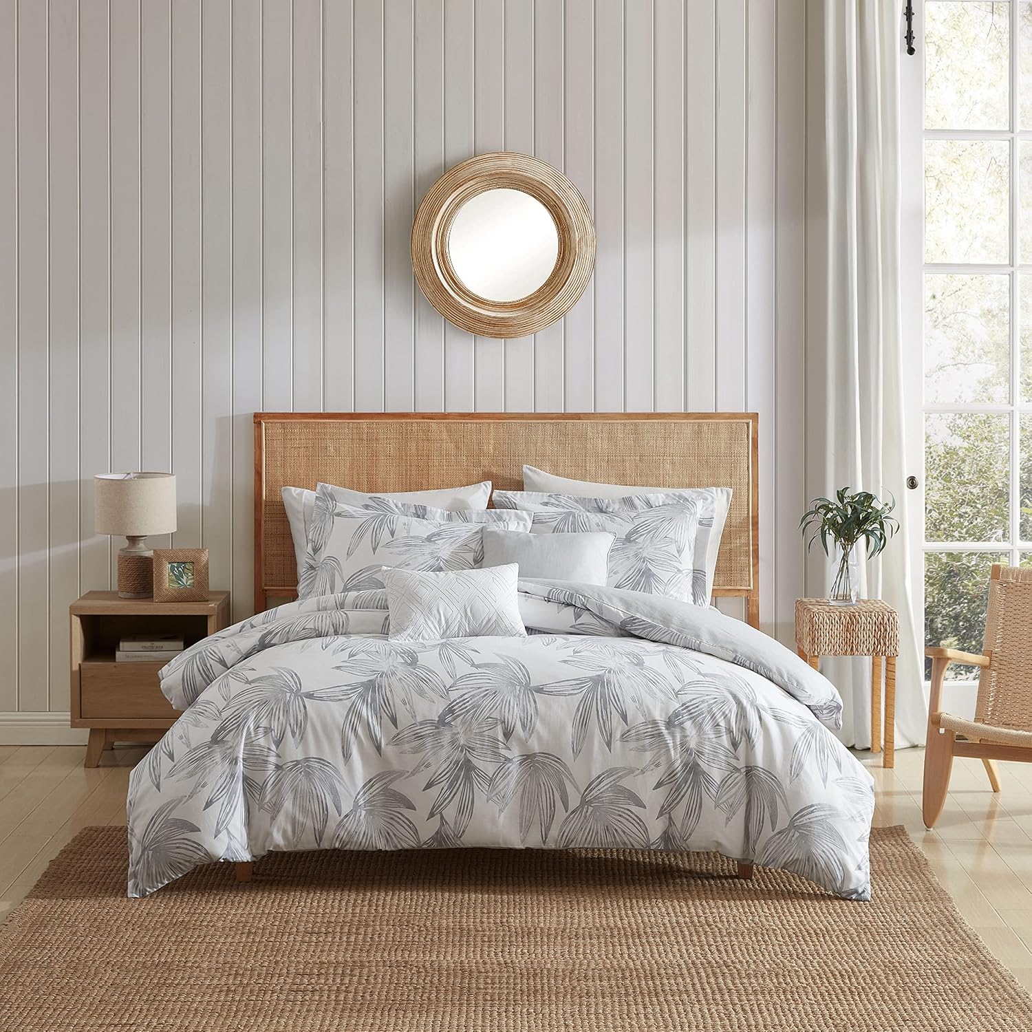 Tommy Bahama King Duvet Cover Set, Reversible Cotton