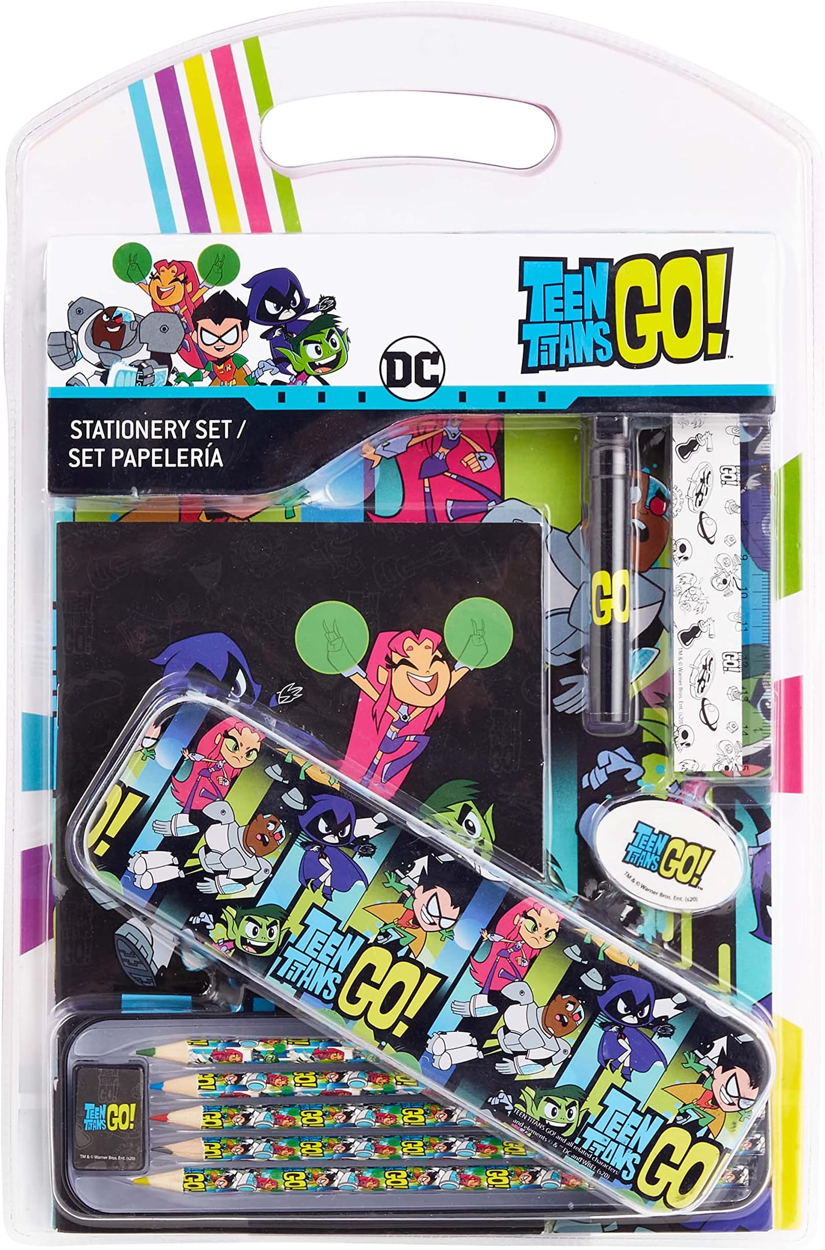 Stationery Set for Kids Back to School 12 Pieces Pencil Notepad Colouring Pencils Pen - Gifts for Boys