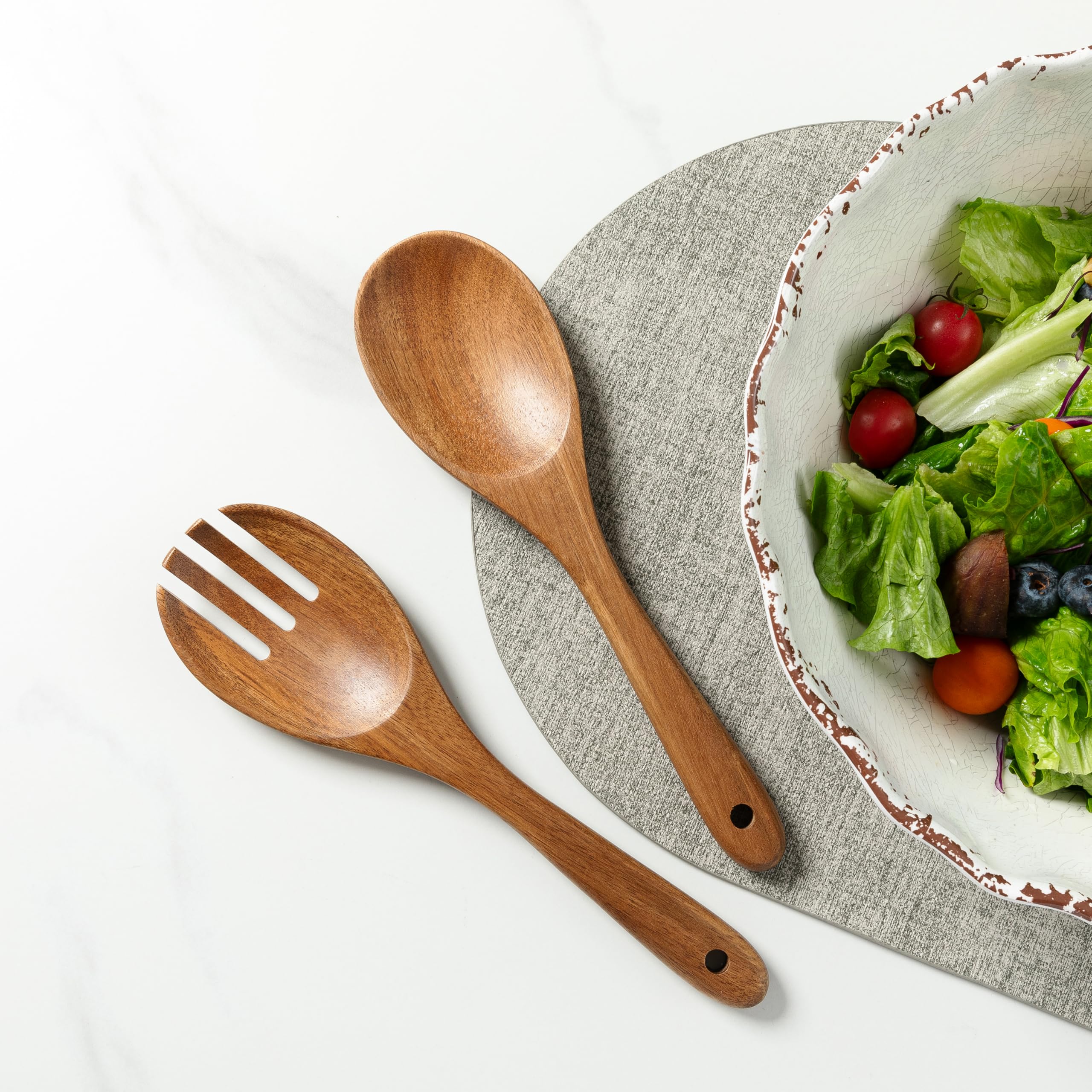 Wooden Salad Servers - Set of 2 -5