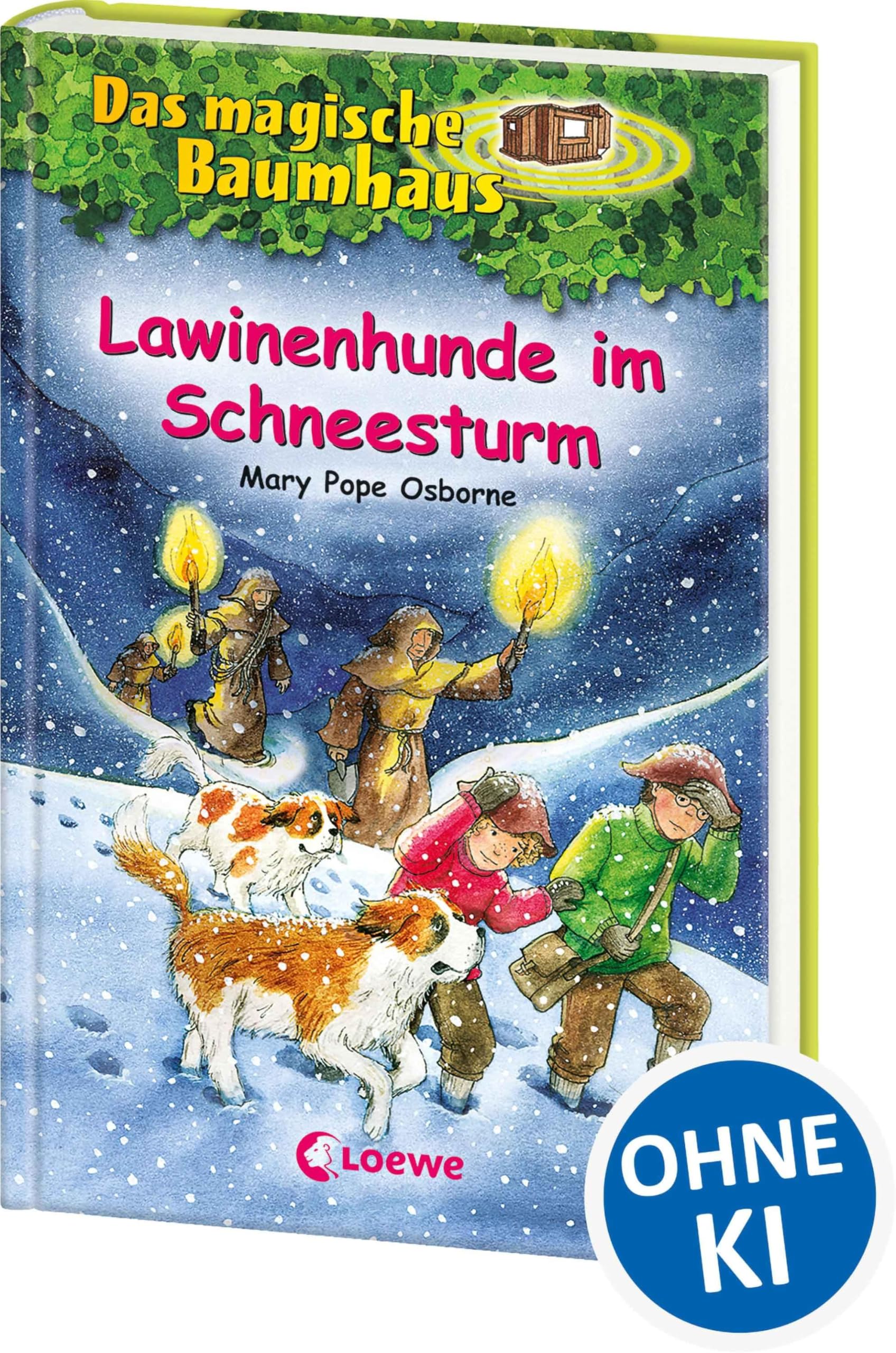 Lawinenhunde im Schnee