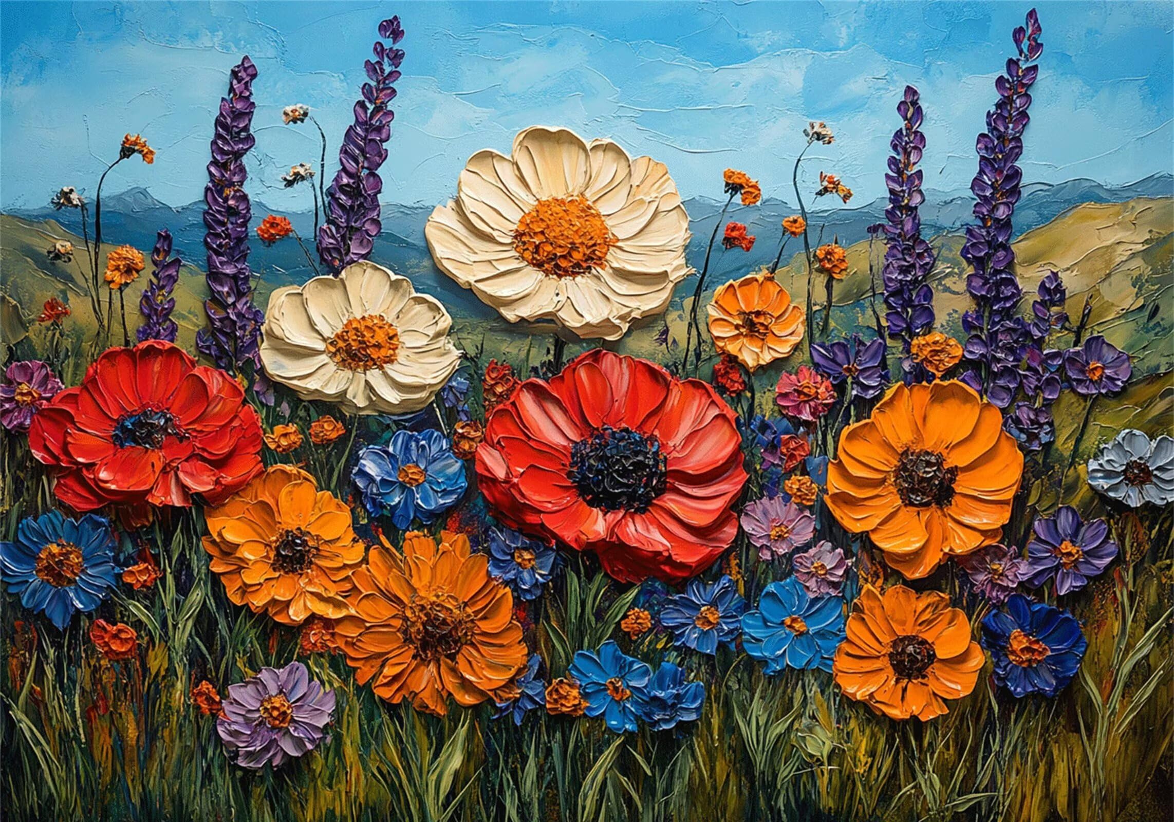 Couleur Puzzle 4000 Pieces Adultes Fleur Puzzles Classiques Panorama Bois Difficile Impossible Geant Jigsaw Jeu éducatif Défi Jouet pour Enfants et Adulte dès 14 Ans Cadeau Homme Femme Boxed P-154