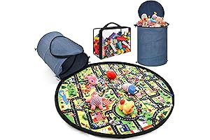 Spacious Storage Bag Play Mat Keeps Toys Out of the Way