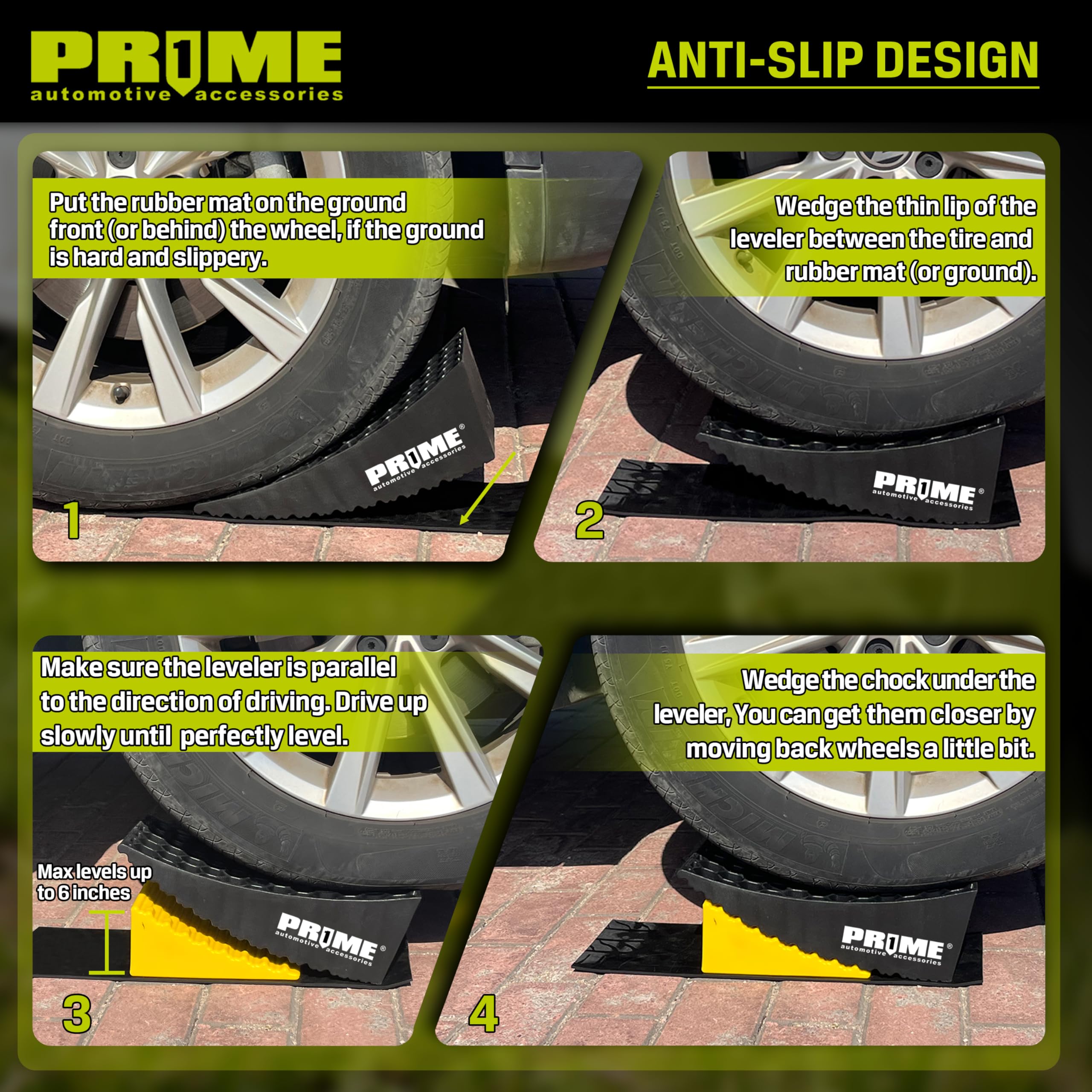 RV Camper Levelers - Heavy Duty Tire Chocks -4