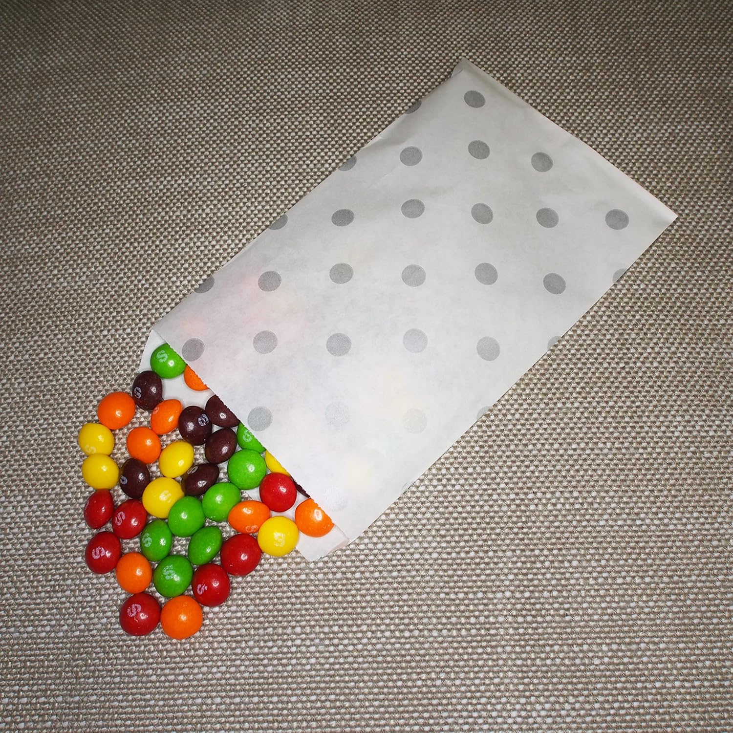 CuteBox Flat Paper Red/White/Silver Polka Dot White/Kraft Gift Bags (4" x 6") for Merchandise, Crafts, Party Favors, Retail, Handmade Goods, Arts and Crafts, Outdoor Events, Holidays, Weddings 400pc