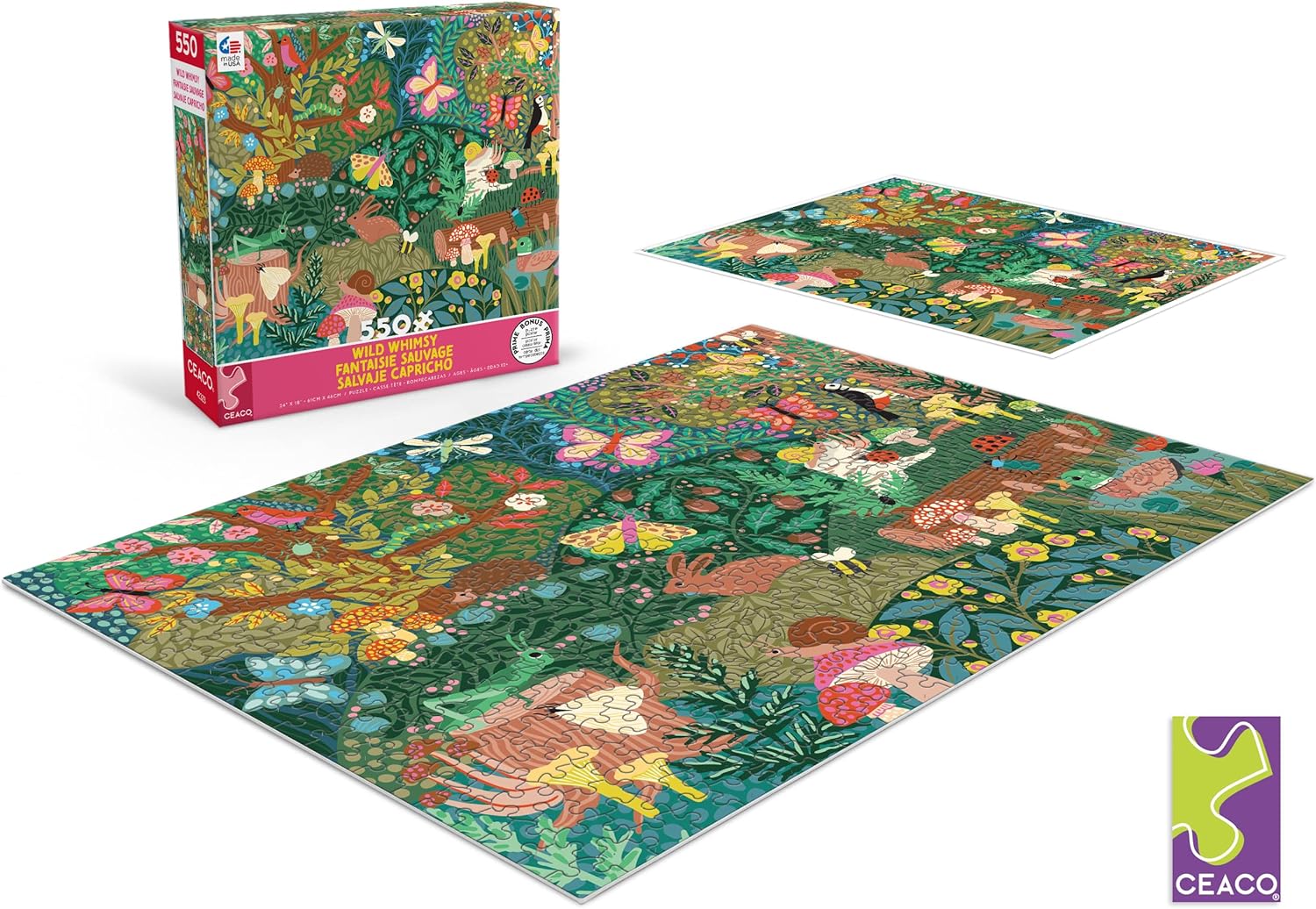 Ceaco - Wild Whimsy - Woodland Whimsy - 550 Piece Jigsaw Puzzle