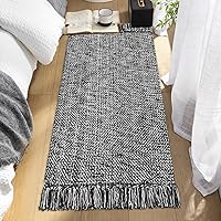 Vista 52 de MitoVilla Juego de 2 alfombras de baño estilo bohemio de granja, 2 unidades, 2 x 3 pies + 2 x 4.3 pies, alfombra de pasillo pequeña color marrón