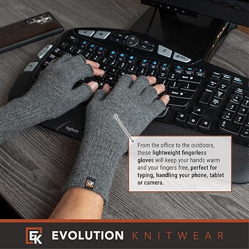 Miniatura 6 de Alpaca Knit Fingerless Gloves for Women - Super Soft Baby Alpaca - Made in the USA - Small