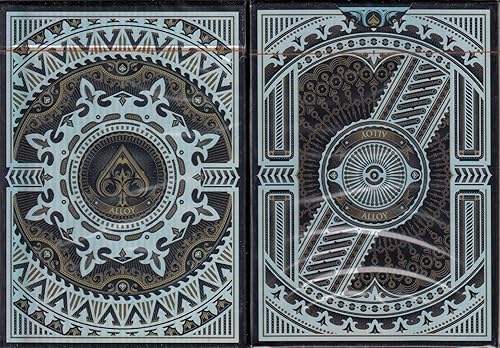 Miniatura 2 de Alloy Juego de cartas de juego de 3 barajas tamaño póker iridiscente edición limitada personalizada