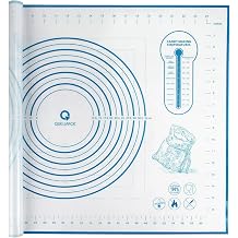 Silicone Baking Mat with Measurements, Pastry/Fondant/Dough Rolling Counter/Oven Liner Mat, 20W28L Blue