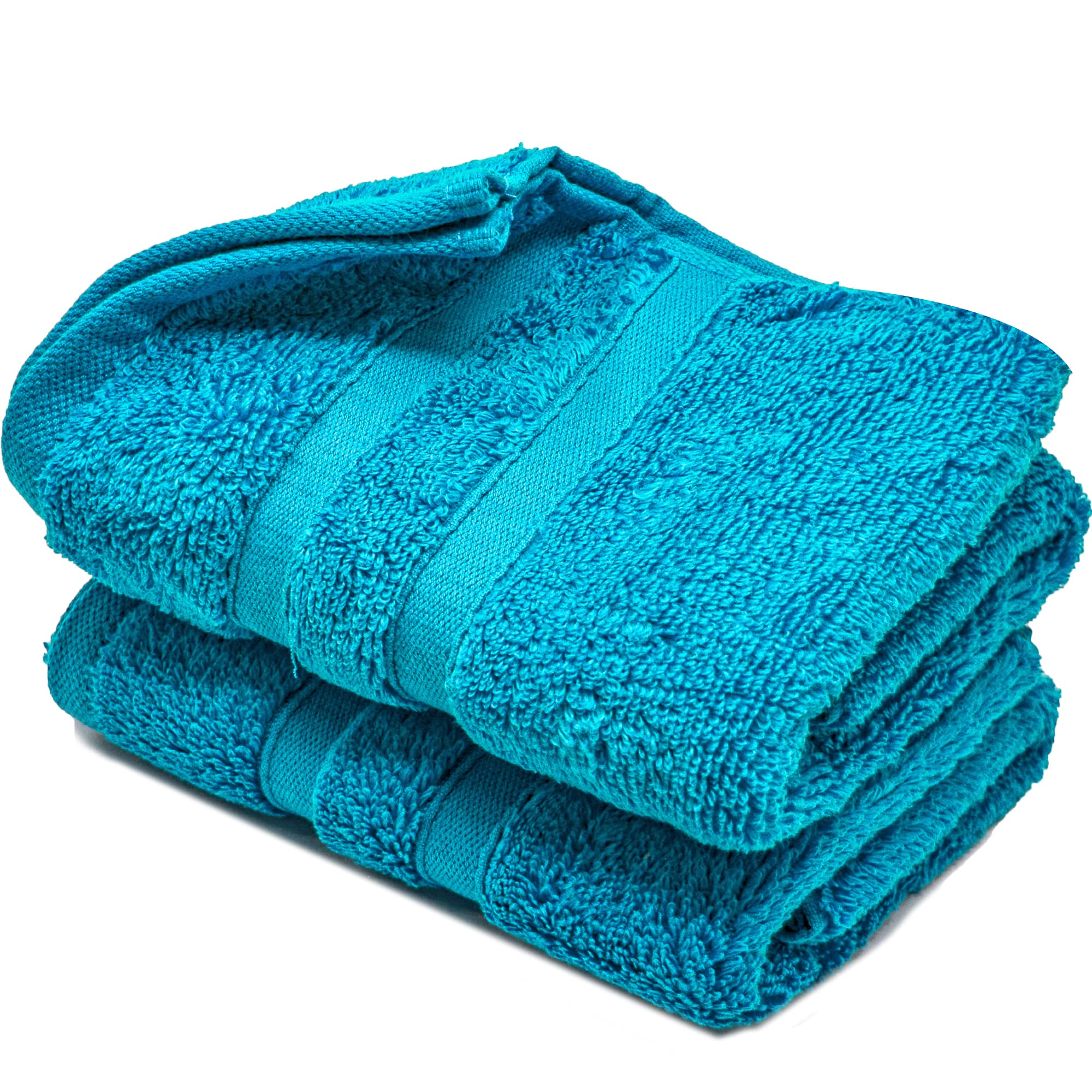 Towelogy Men's Teal Blue Hand Towels 600Gsm Zero Twist Cotton Highly Absorbent & Quick Dry Luxury Hotel Quality Luxe Collection Fade Resistant 50X80cm (, Pack Of 2)