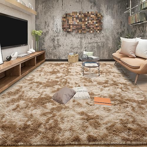 Miniatura 56 de Tepook - Alfombra súper suave y peluda para dormitorio, alfombras modernas peludas para niños para sala de estar, alfombra de felpa