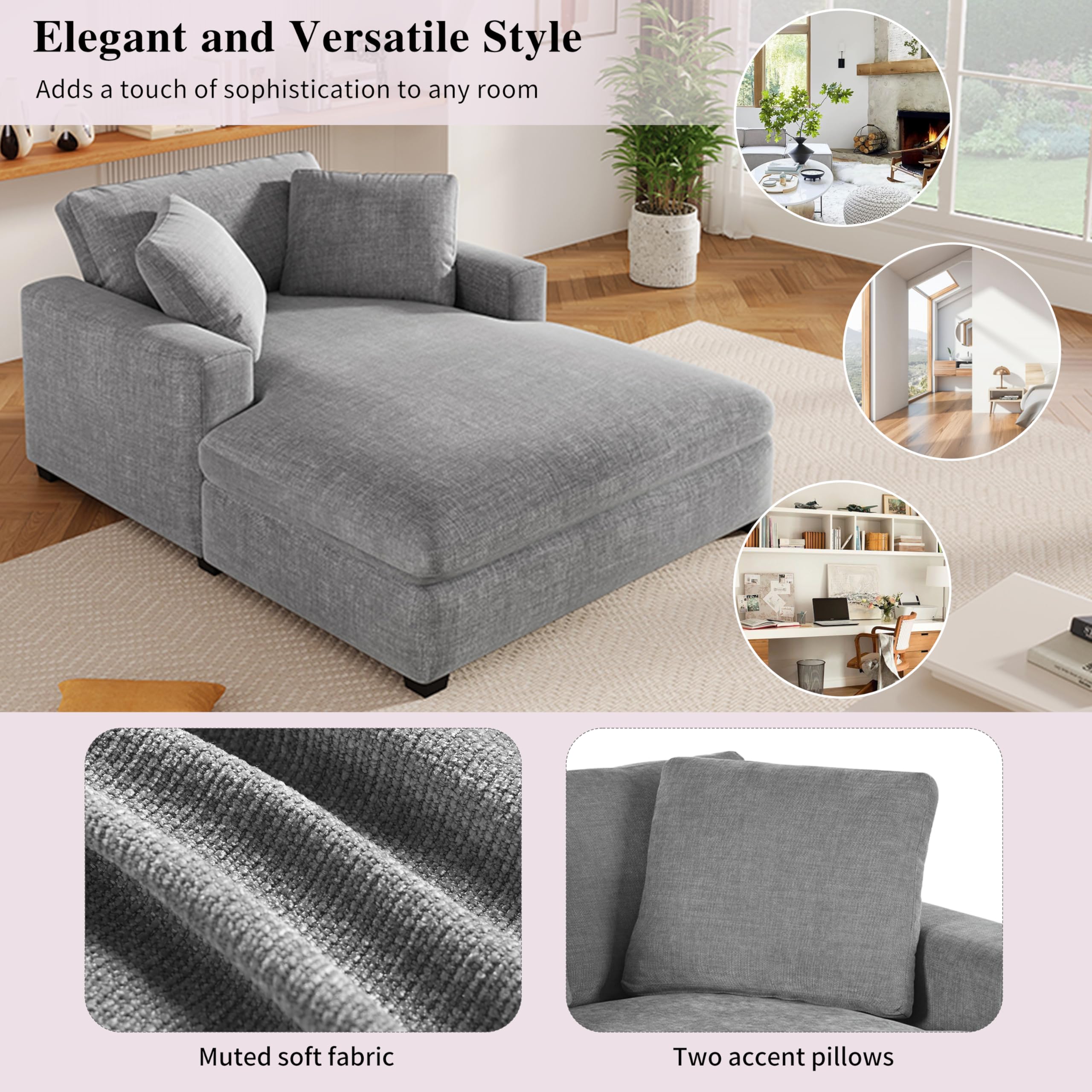 Amazon.com: Merax Oversized Chaise Lounge Chair Indoor Soft