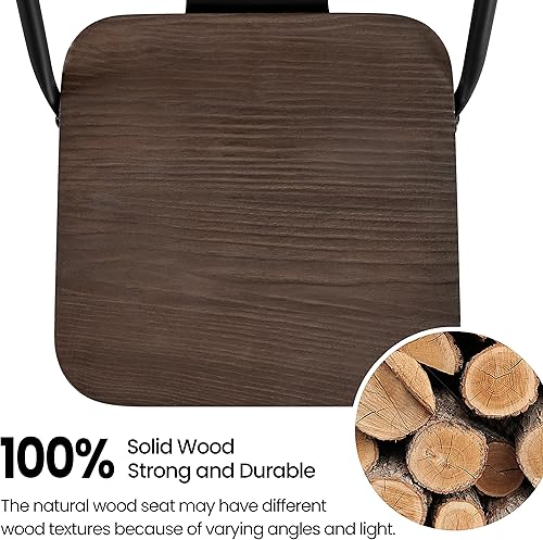 Miniatura 6 de Yaheetech Taburete de bar de metal de 24 pulgadas, 4 taburetes de respaldo bajo para taburetes de bar interioresexteriores, taburetes de metal