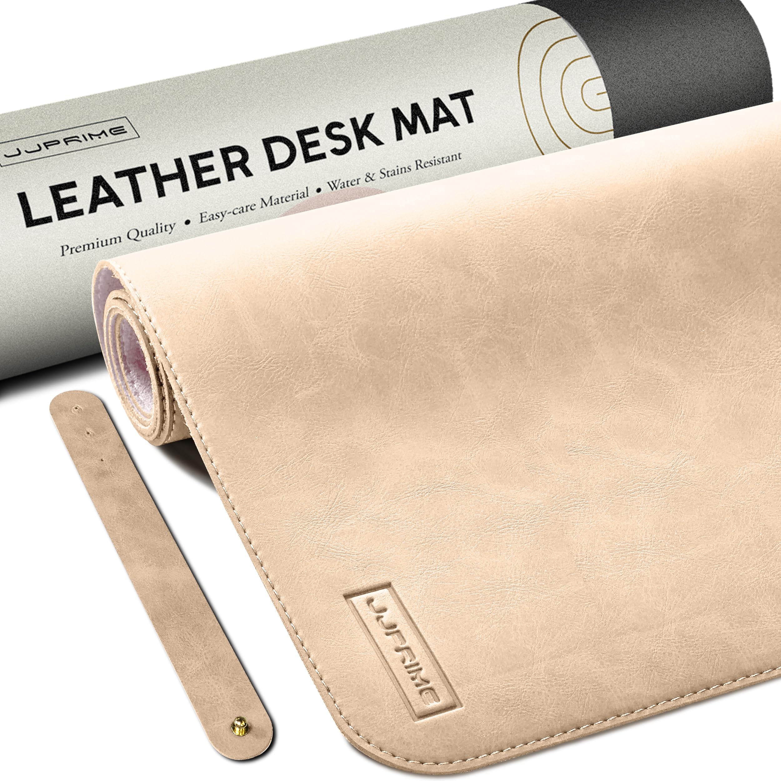 90x40cm Leather Desk Mat Large Mouse Mat XXL Gaming Desk Pad Long (Beige)
