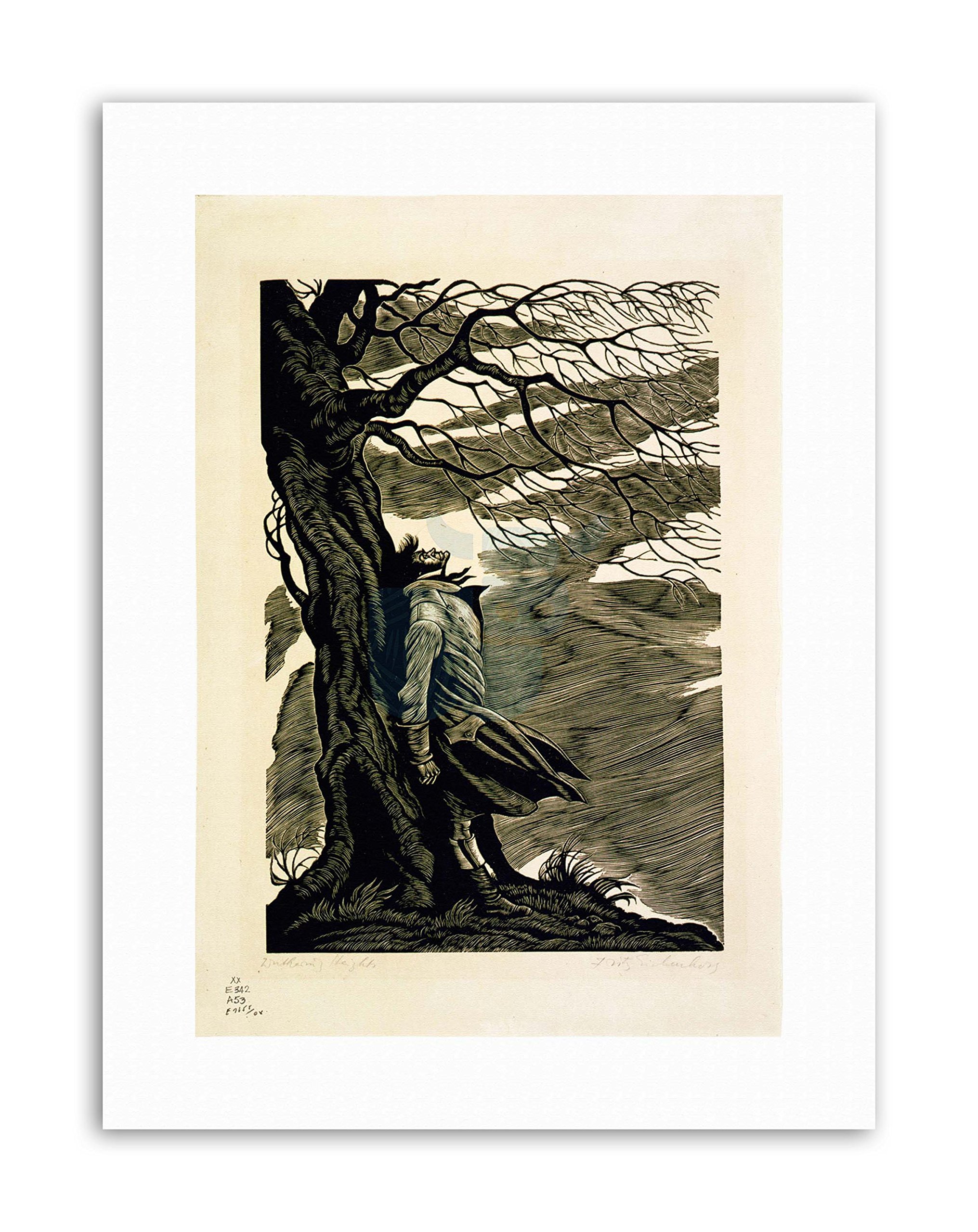 Wee Blue Coo Heathcliff Wuthering Heights Bronte Black White Canvas Art Print