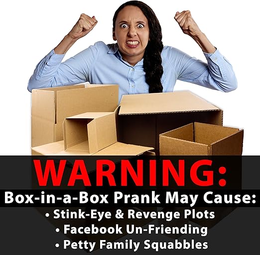 Give The Gift Of Frustration Boxes In A Box Prank Includes 3 Sets Of 6 Nesting Cartons 2 12 Inch Funny Practical Or Novelty Joke Great Christmas Gag Birthday Present Or Stocking Stuffer For Him Health Household Amazon Com