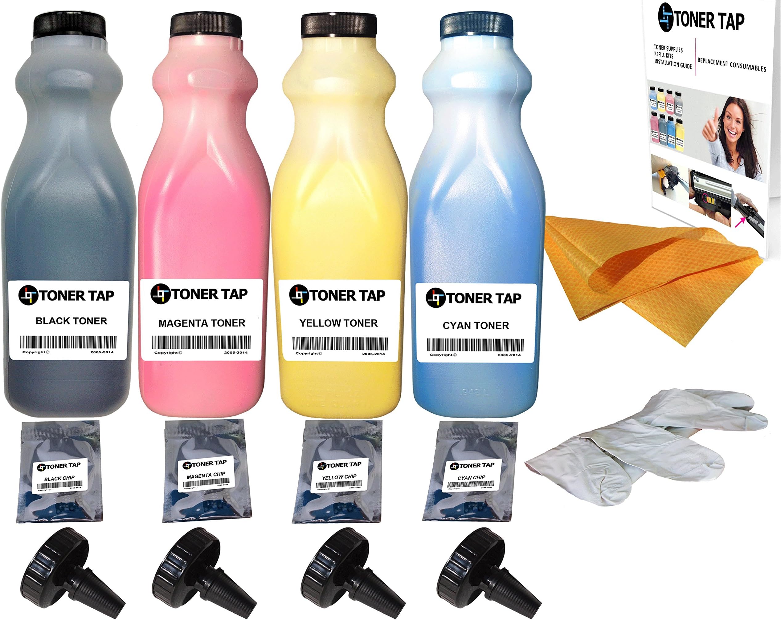 Toner Tap ® Refill Kit for Xerox Phaser 7800 (106R01569, 106R01566, 106R01567, 106R01568) + Chips