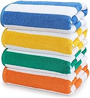 Vista 111 de Utopia Towels 4 Pack Cabana Stripe Beach Towel, 30 by 60 Inches, Oversized 100% Ring Spun Cotton Pool Towels, Highly Absorbent Quick Dry Bath Towels