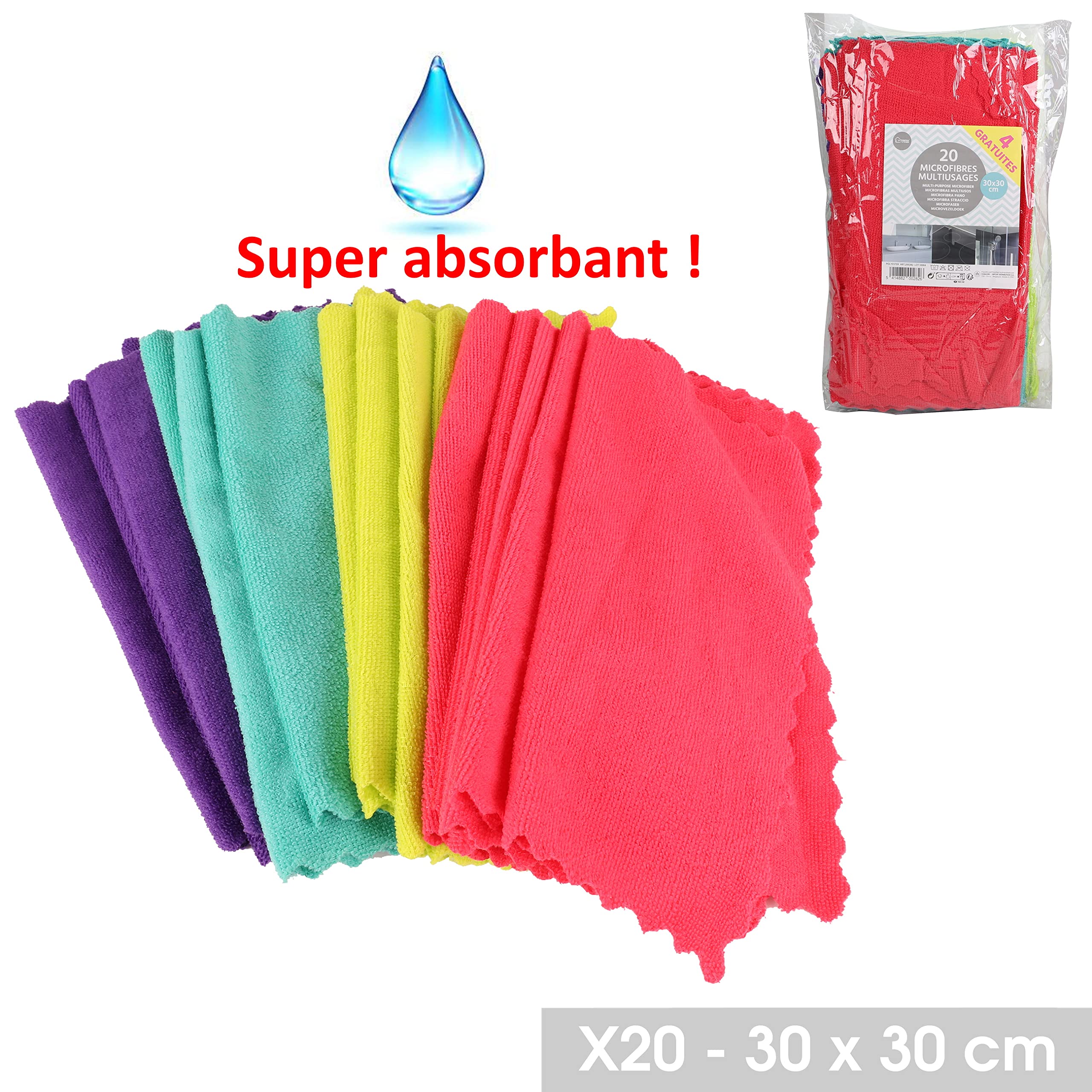 Kochblume - Panno in Microfibra, 30 x 30 cm, Set da 3 Pezzi