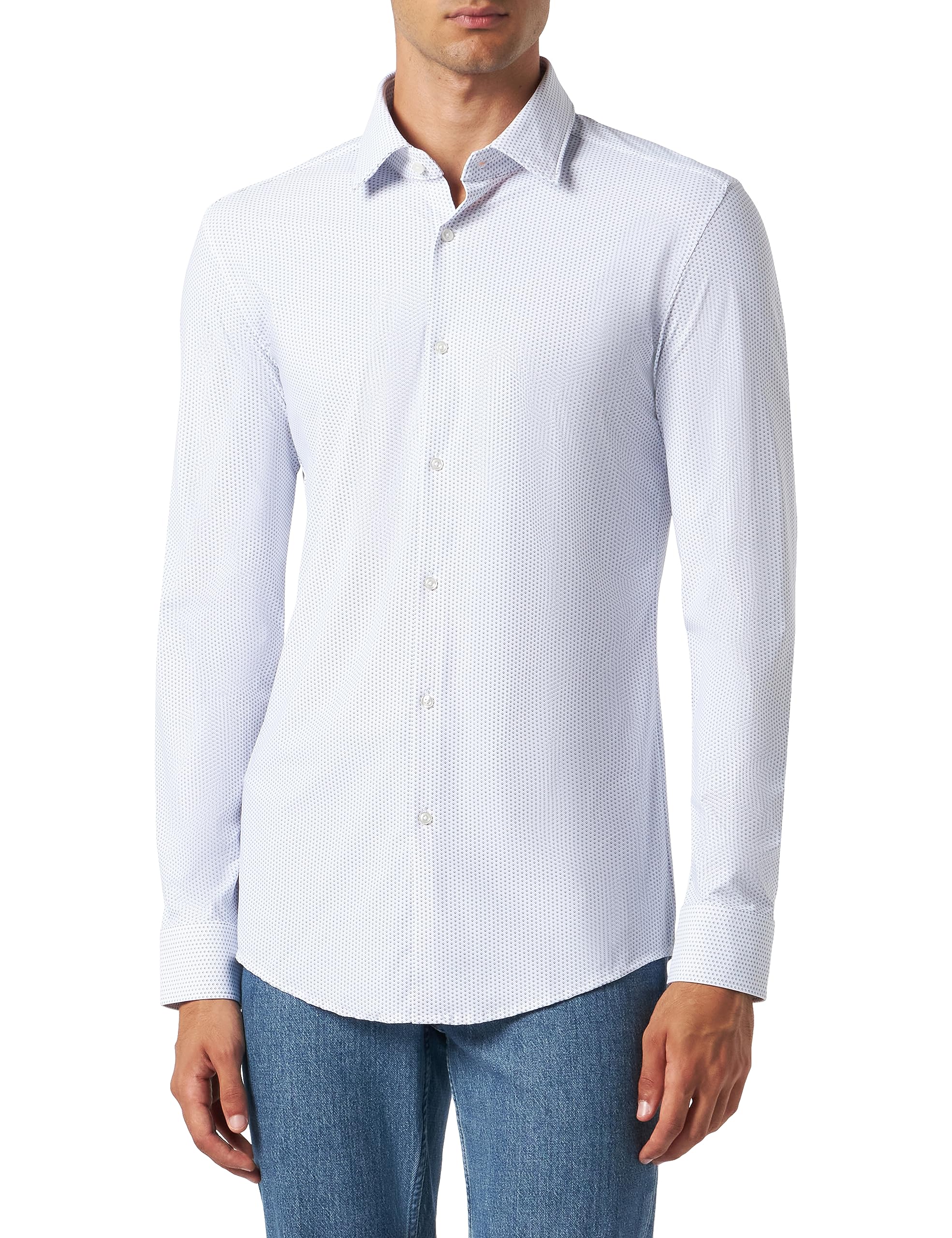 HUGO Mens Kenno Slim-fit Business Shirt in Cotton poplin