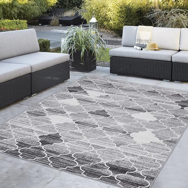 LuxFocus Modern Runner Rugs for Hallway Machine Washable Kitchen Rug Non Slip Geometric Pattern Area Rugs for Living Room Garten Grey Rug Gradient 80x150cm