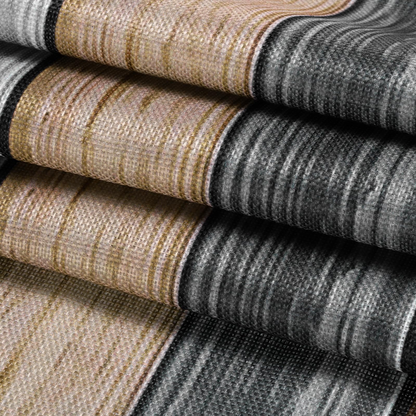 uxcell Table Runner 108" x 13", Retro Cotton Linen Table Runner, Brown & Grey, White/Grey/Beige/Dark Grey/Brown - Image 3