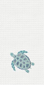 C&F Home Turtle Cotton Waffle Weave Kitchen Towel Decor Decoration 18" x 27" White