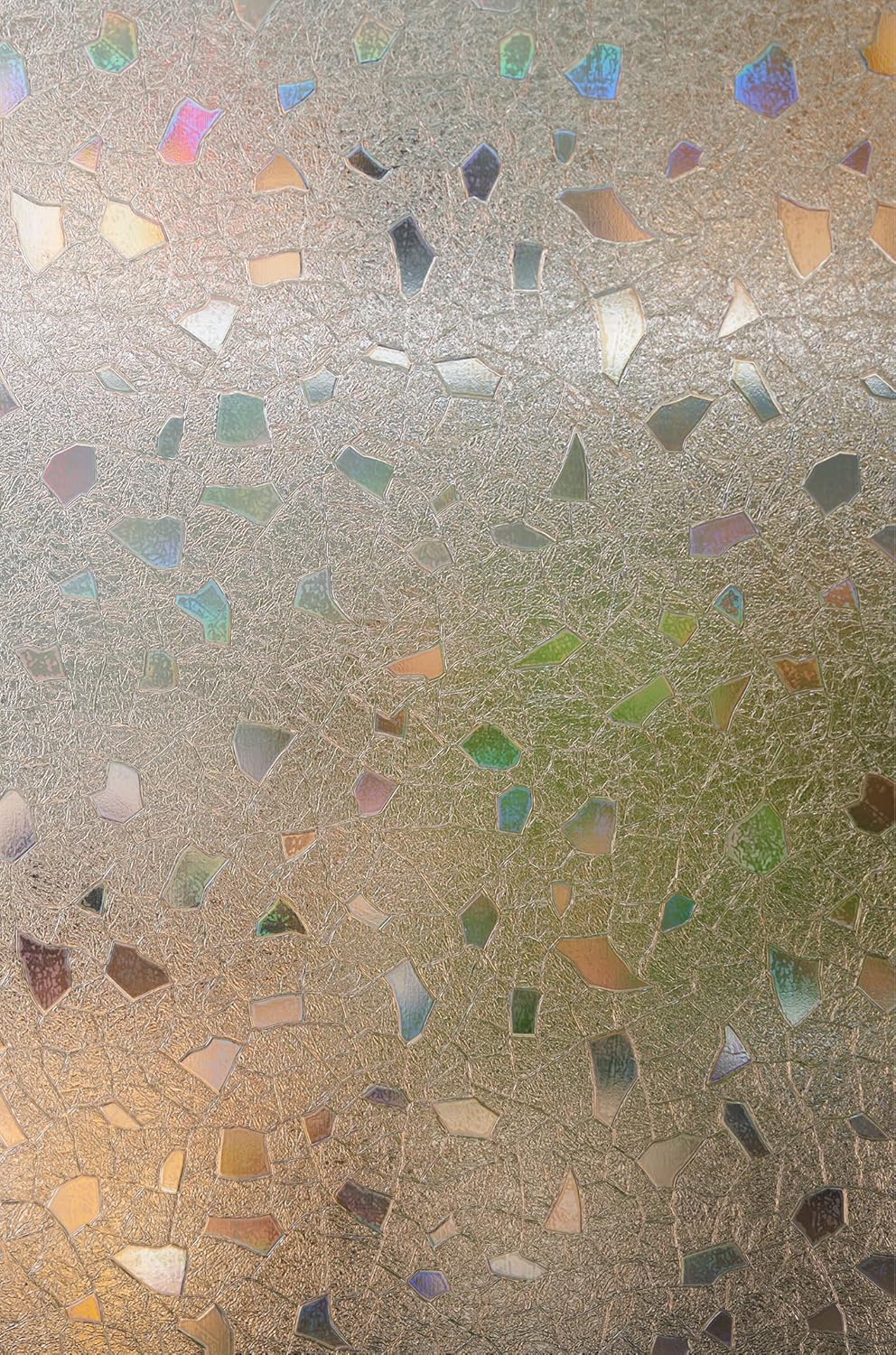 Window Film Privacy Stained Glass Frosted Decoration Static Cling Removable Window Sticker for Home Bathroom Kitchen Office 35.4 by 78.7 Inches (3D Tulip) (200×90cm)