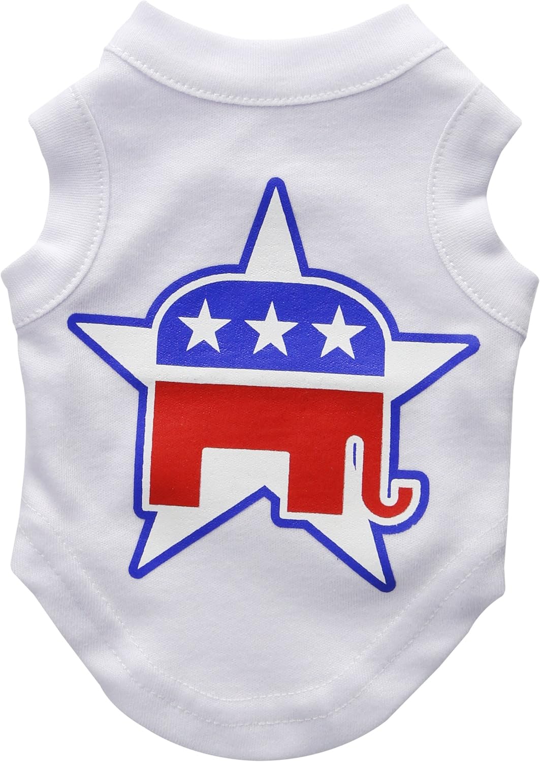 Mirage Pet Products 8-Inch Republican Screen Print Shirt for Pets, X-Small, White