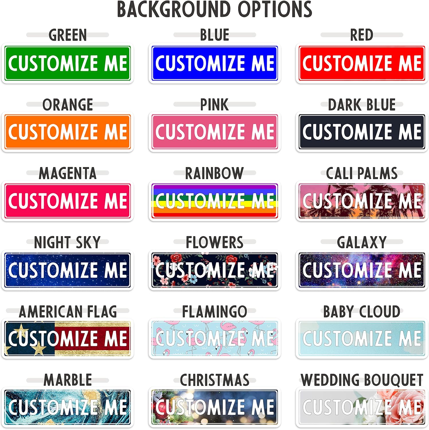 Custom 'Add Your Text' Personalized Road Sign - Aluminum Sign, 13 1/2" x 4" American Flag