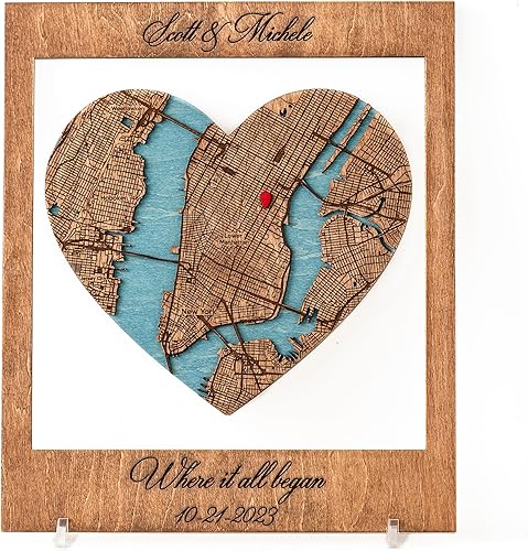 "Where it All Began" Custom Map Wall Art - Home Decor Gifts For Him