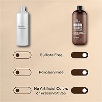 Vista 5 de BOTANIC HEARTH Champú de biotina con aceite de jengibre y queratina, para la pérdida del cabello y el adelgazamiento del cabello, promueve