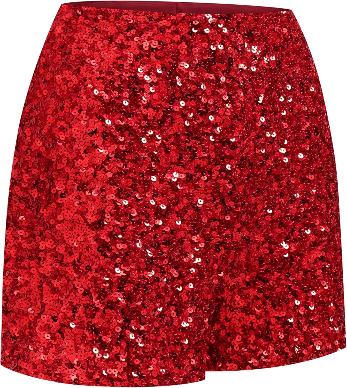 OThread & Co. Women's Sparkly Sequin Shorts Stretchy Night Out Party Shorts - Image 3