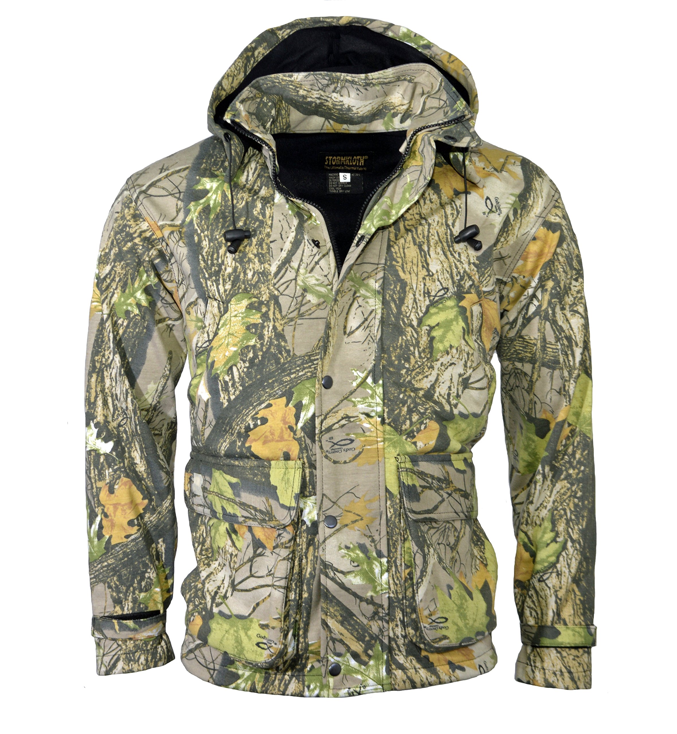Stormkloth Delux Jacket - Silent, Breathable & Showerproof Fishing Hunting Shooting Stalking (XXL, Gods Country Camo - Early Season)