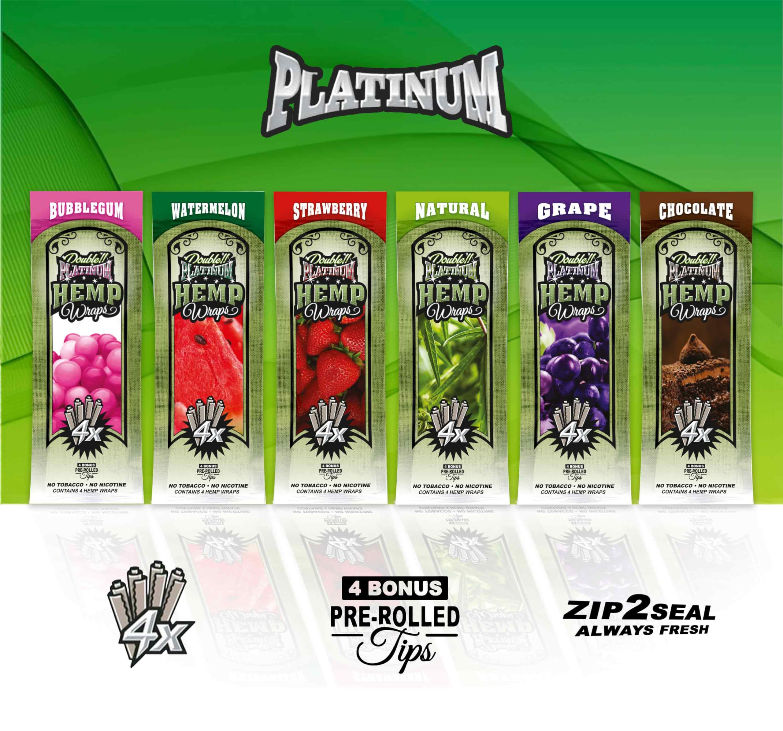 platinum tobacco wraps Double Blunt Blueberry Platinum Wraps - Natural/Flavorless -