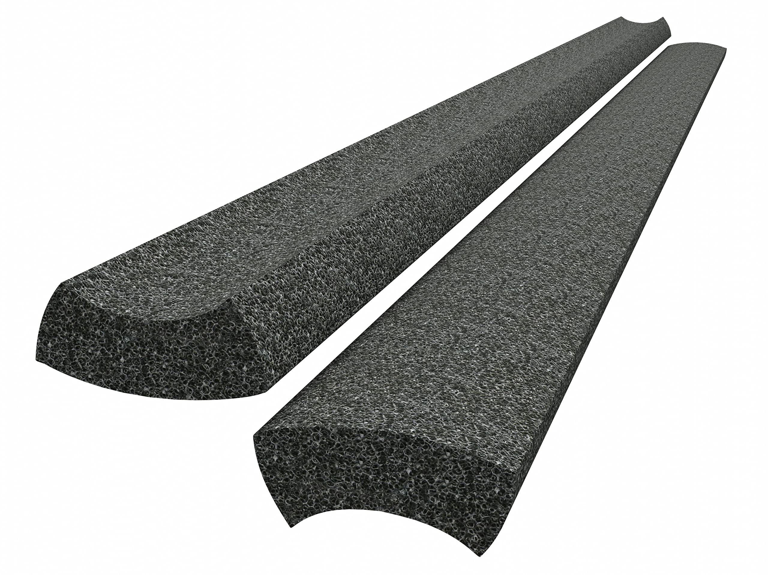 Homlando Optimum Lot de 10 filtres de gouttière 112 mm 10 m linéaires Protection de gouttière, anti-feuilles et attrape-aiguilles, noir, mousse standard universelle