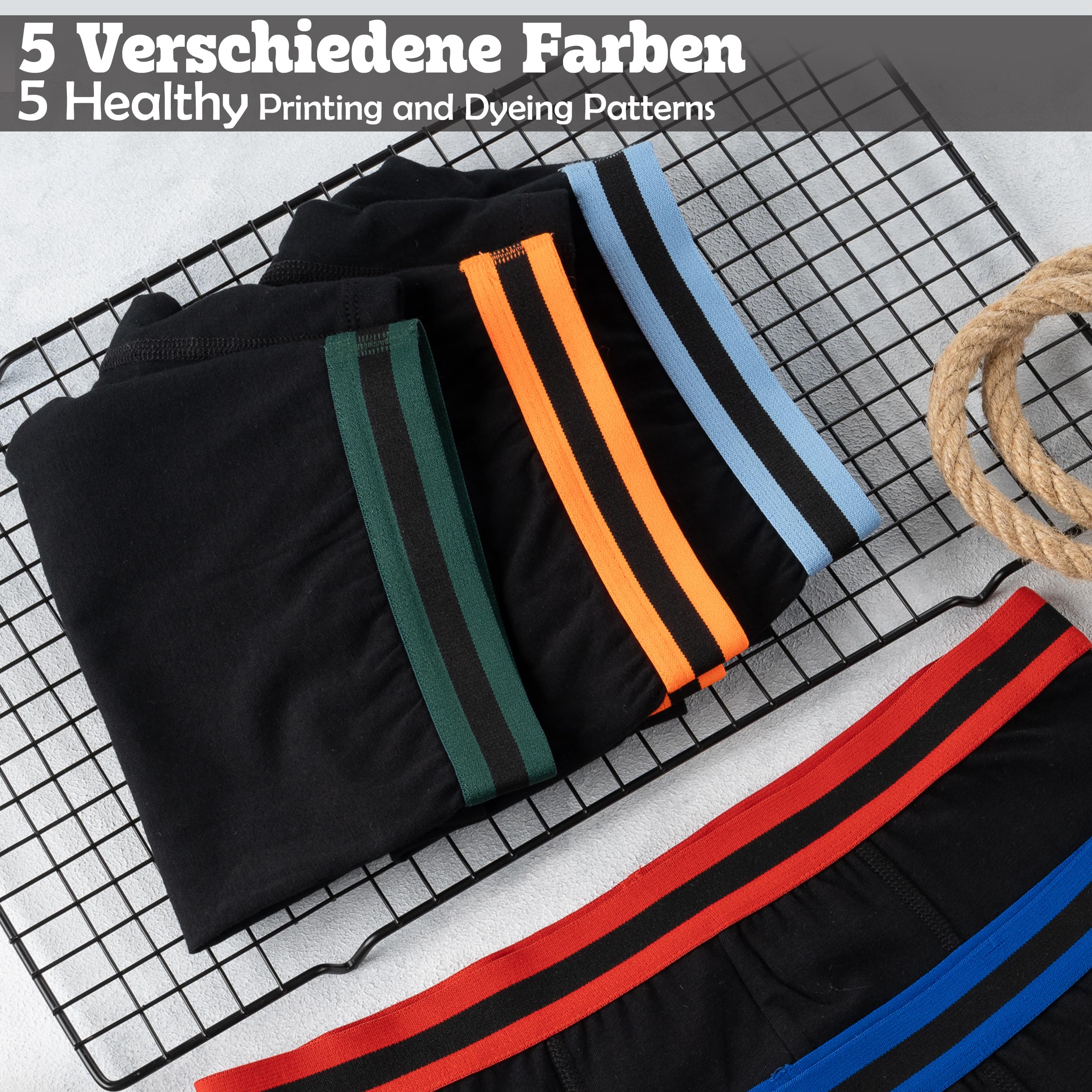 LOREZA ® 10 Boxers pour garçon Coton Enfant sous-Vêtements 2 à 15 Ans