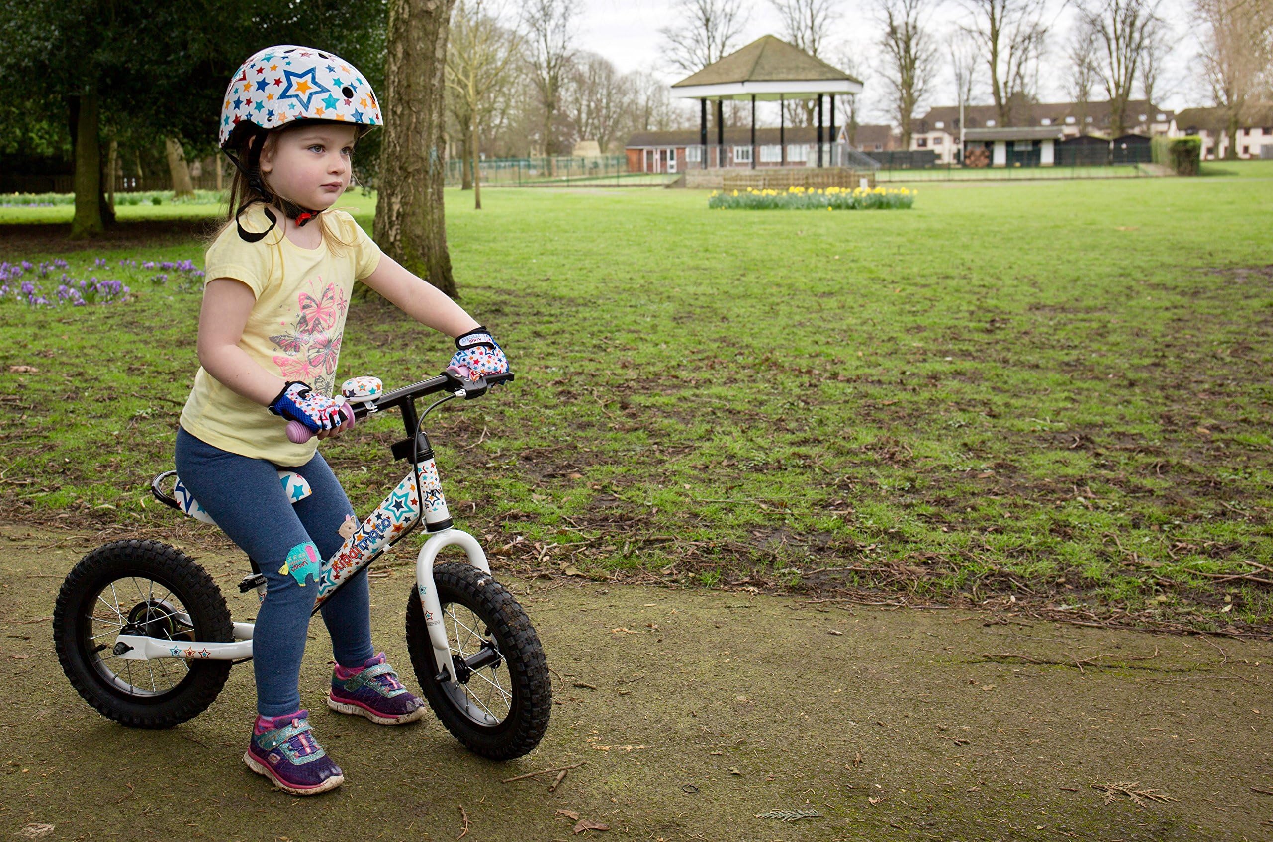 KIDDIMOTO Guantes de Ciclismo sin Dedos para Infantil (niñas y niños) - Bicicleta, MTB, BMX, Carretera, Montaña