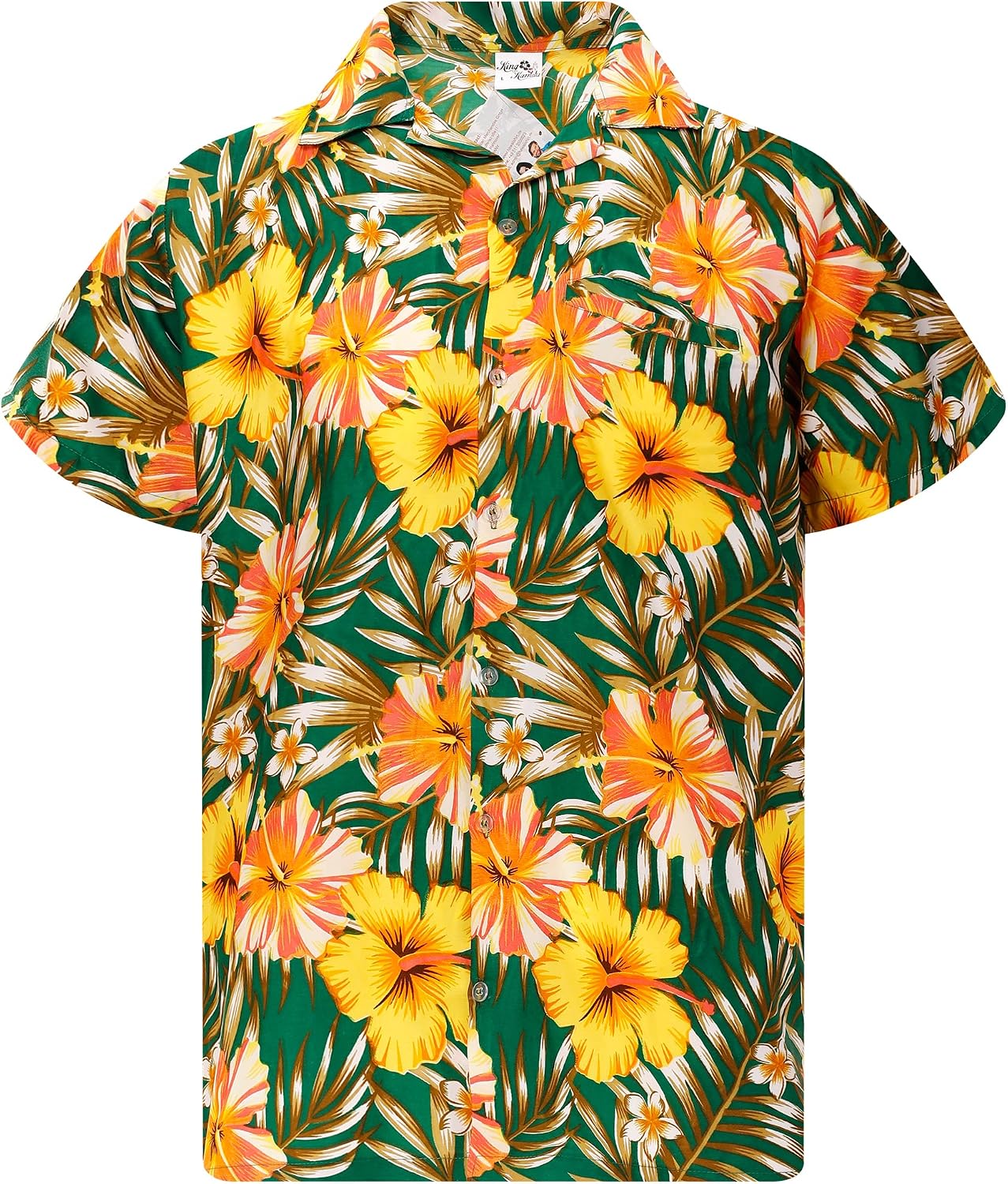 Chemise Hawaïenne Homme | Coton | S - 8XL | Rouge | Plage | Paumes