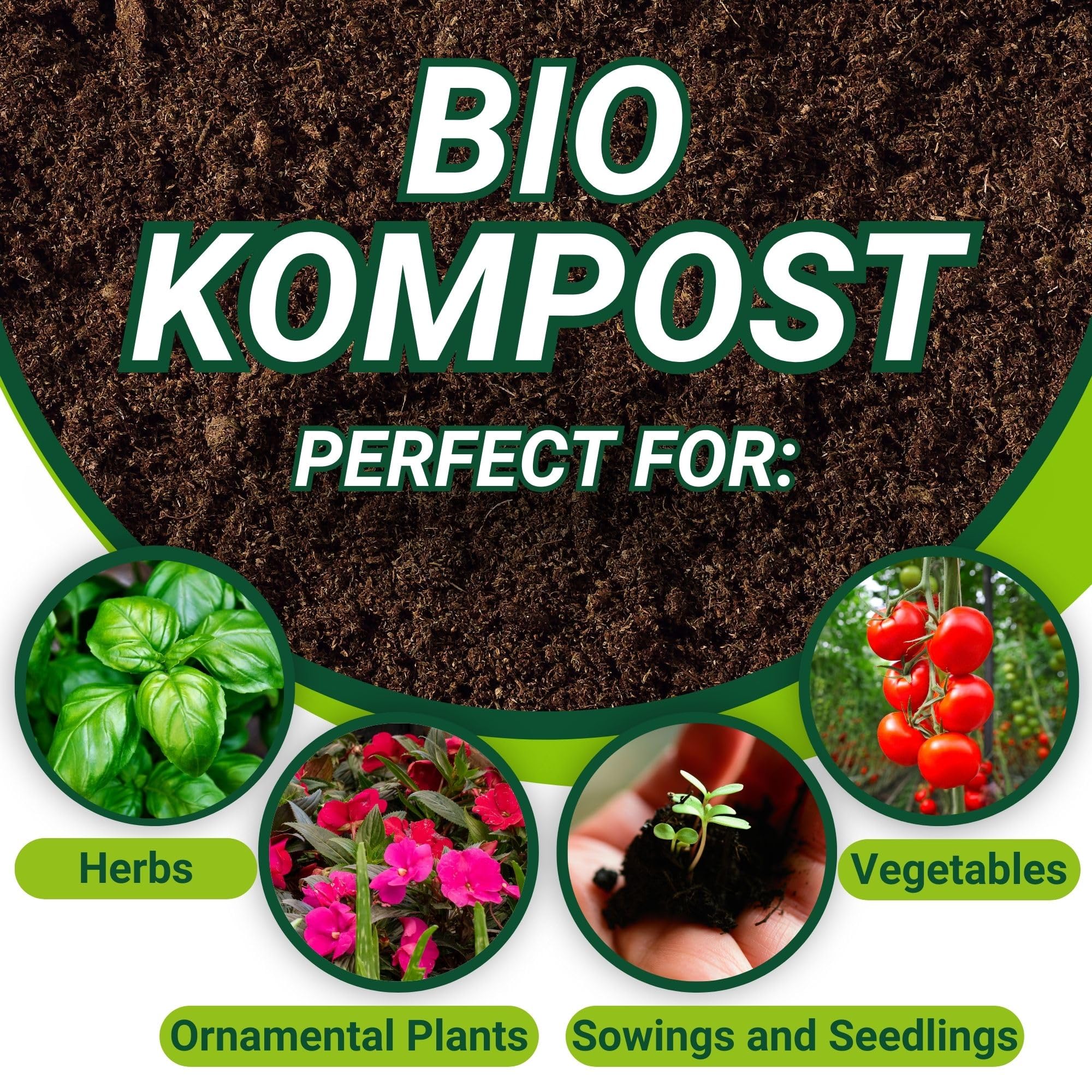 Wurmhumus für Pflanzen | 100% Natürlich Humus Erde 20L | Organischer Wurmkompost | Regenwurmhumus Fördert Bodenstruktur und Wasserspeicherung | Universaldünger