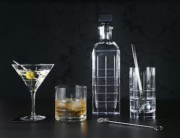 Orrefors Street Martini Glass Pair