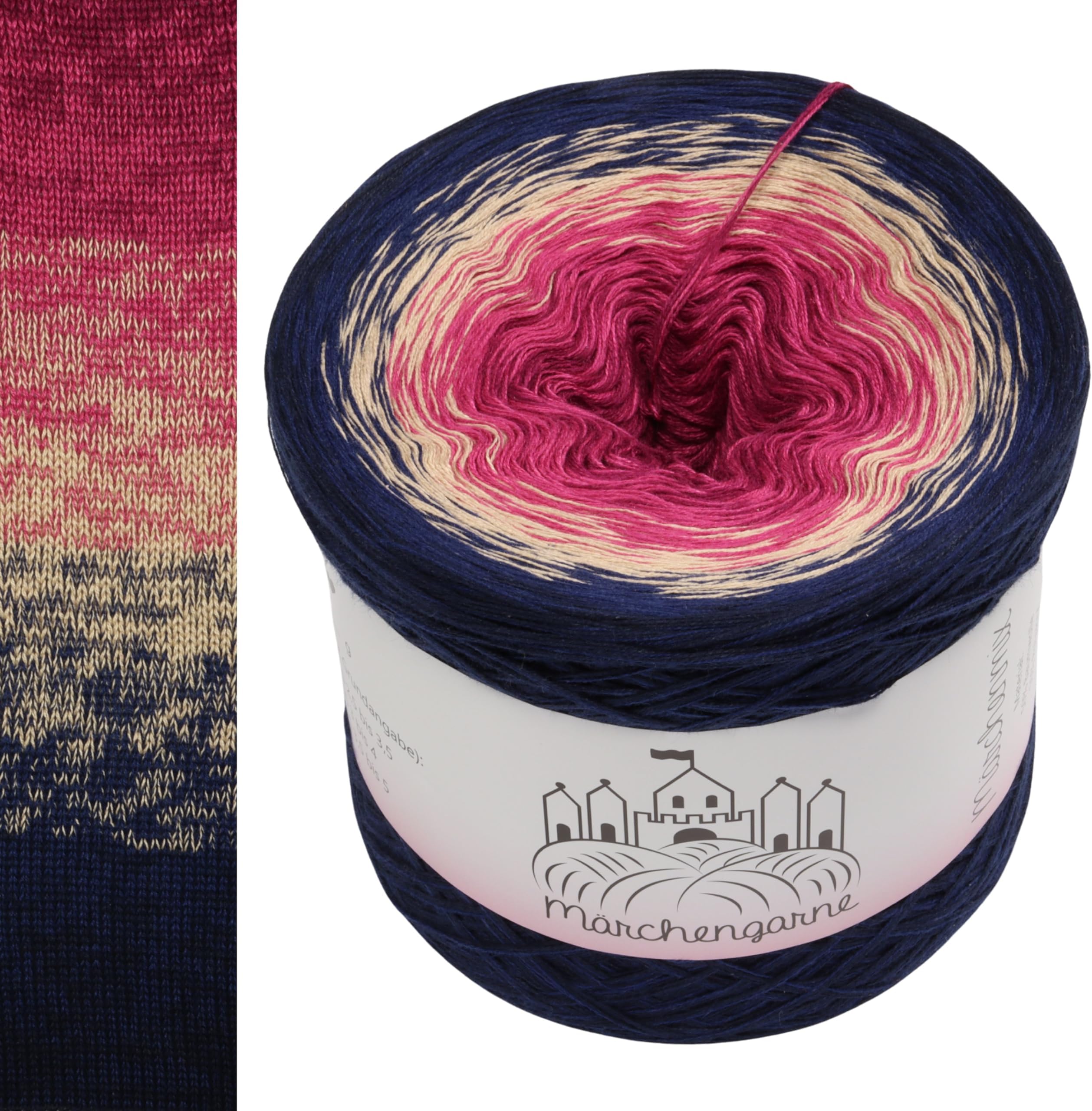 Scheepjes Cotton Whirl Baumwollgarn - 1000m, Farbe 730 Berry Breeze, Grün-Blau