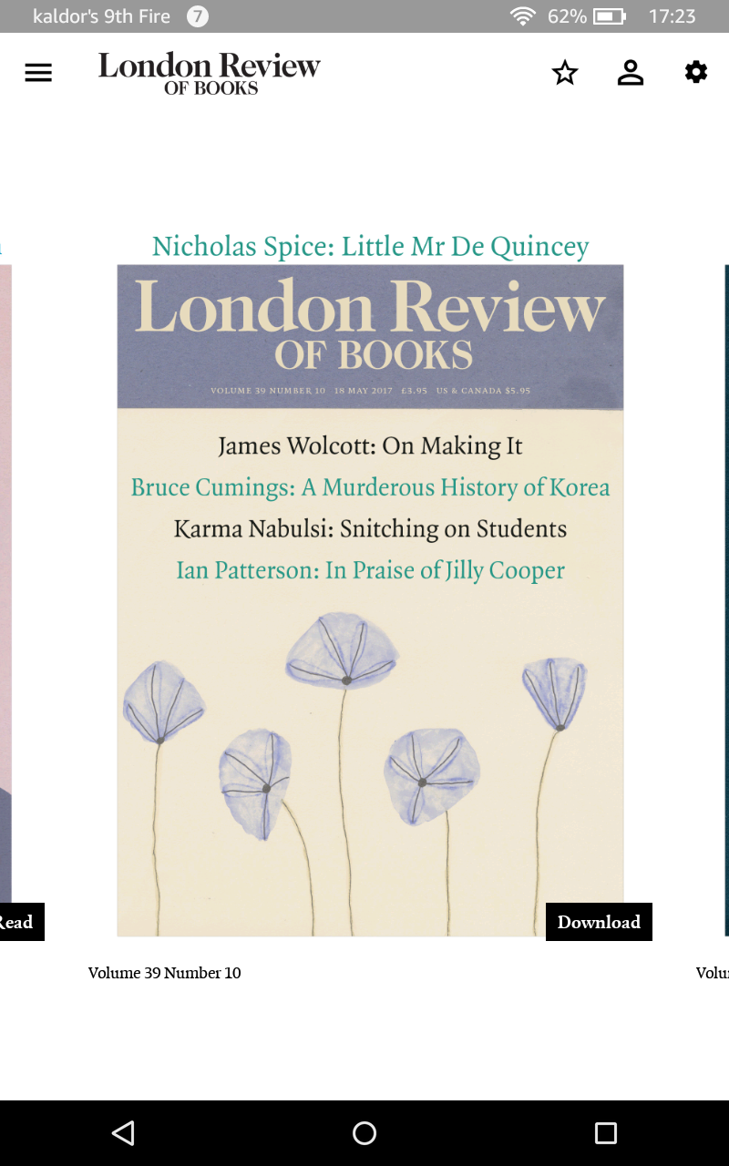 London Review of Books App on Amazon Appstore