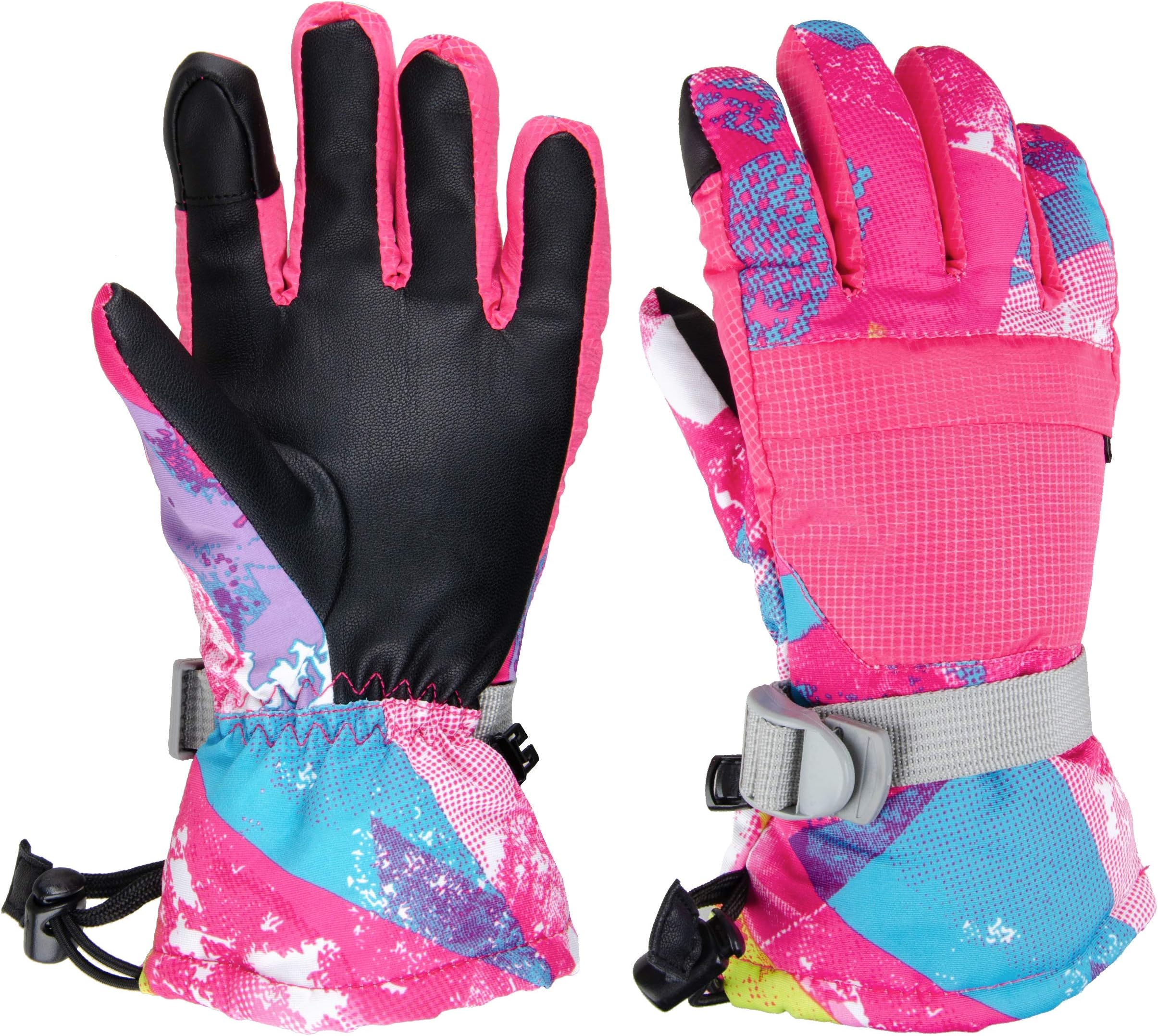 TRIWONDERKids Snow Gloves Winter Cold Weather Ski Gloves Boys Girls Warm Gloves Snowboarding Snow Sports