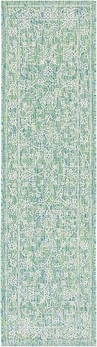 Vista 54 de SAFAVIEH Courtyard Collection - Alfombra decorativa, 2 pies 3 pulgadas x 5 pies, turquesa, no desprende pelusa y de fácil cuidado, para interiores