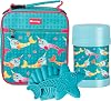 Bentology Kids Insulated Lunch Bag & 13 oz Food Jar, Hard Ice Pack | Clip & Go to Backpacks or Adjustable Crossbody Strap | Keeps Food Hot or Cold for Hours with Waterproof Lining | Back to School