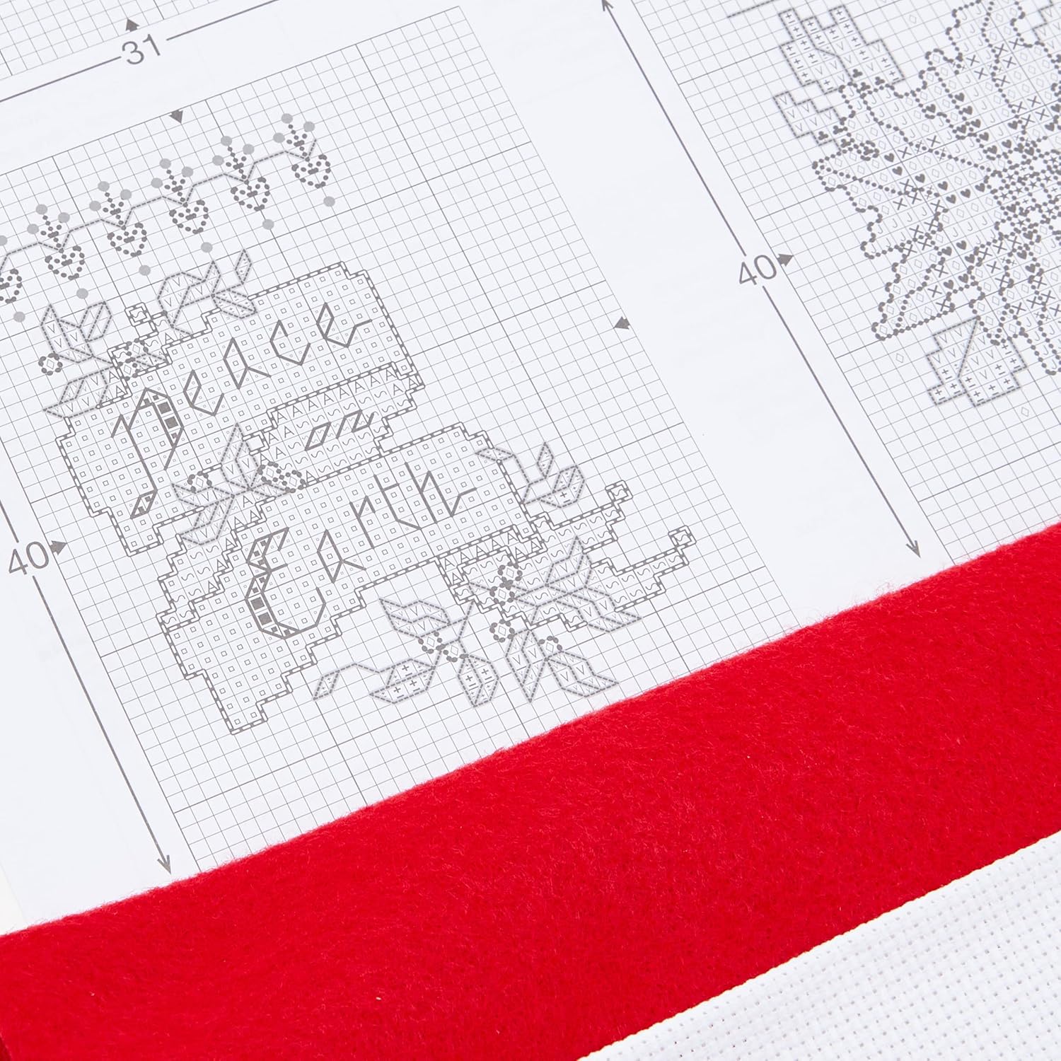 Bucilla Counted Cross Stitch Ornament Kit, 84293 Tiny Stocking, White