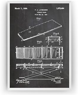 Magic Posters Ironing Board 1925 Patent Print - Laundry Room Poster Giclee Art Wall Decor Vintage Blueprint Gift - Frame Not Included